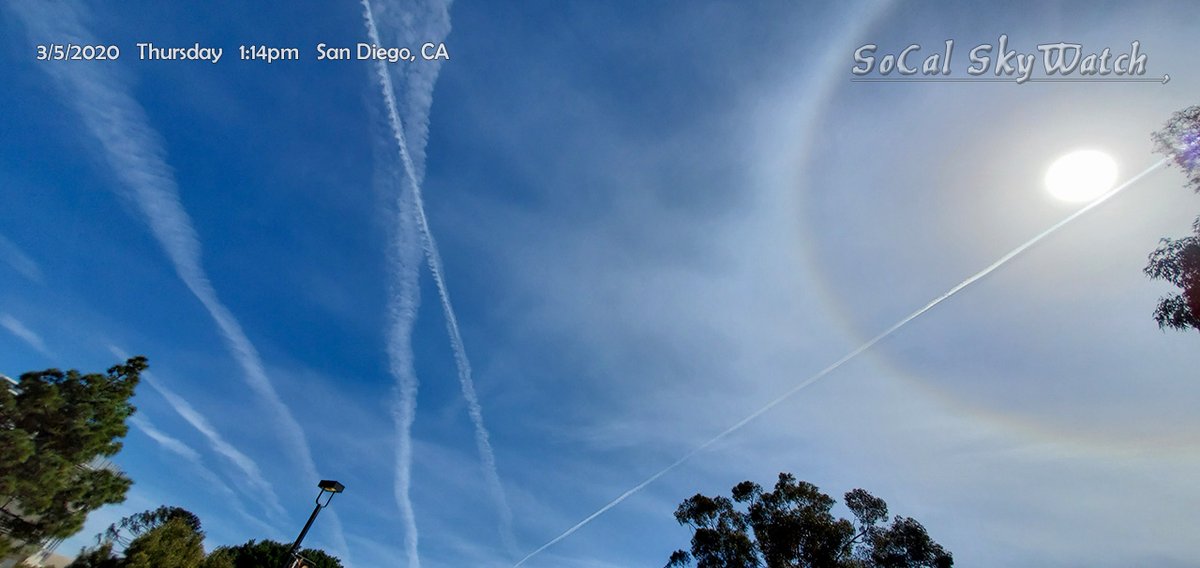 socalskywatch's tweet photo. 3/5/2020 San Diego - Extremely bad spray day. How can people not see this? Time to wake up or time to get sick and die?
#LookUp #WeatherModification #ClimateEngineering #GeoEngineering #StopSprayingUs #WeDoNotConsent https://t.co/NEzYZgxf2X