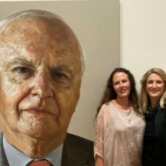 annemiddleton_'s tweet photo. With the fabulous Georgie Bruce @gb.art.consulting  at the announcement and launch of the Darling Portrait Prize at the National Portrait Gallery in Canberra. The exhibition is an incredibly strong body of work, and I was thrilled my portrait of Alex Che… https://t.co/VbaLuYcOSB https://t.co/CcBP8kExio