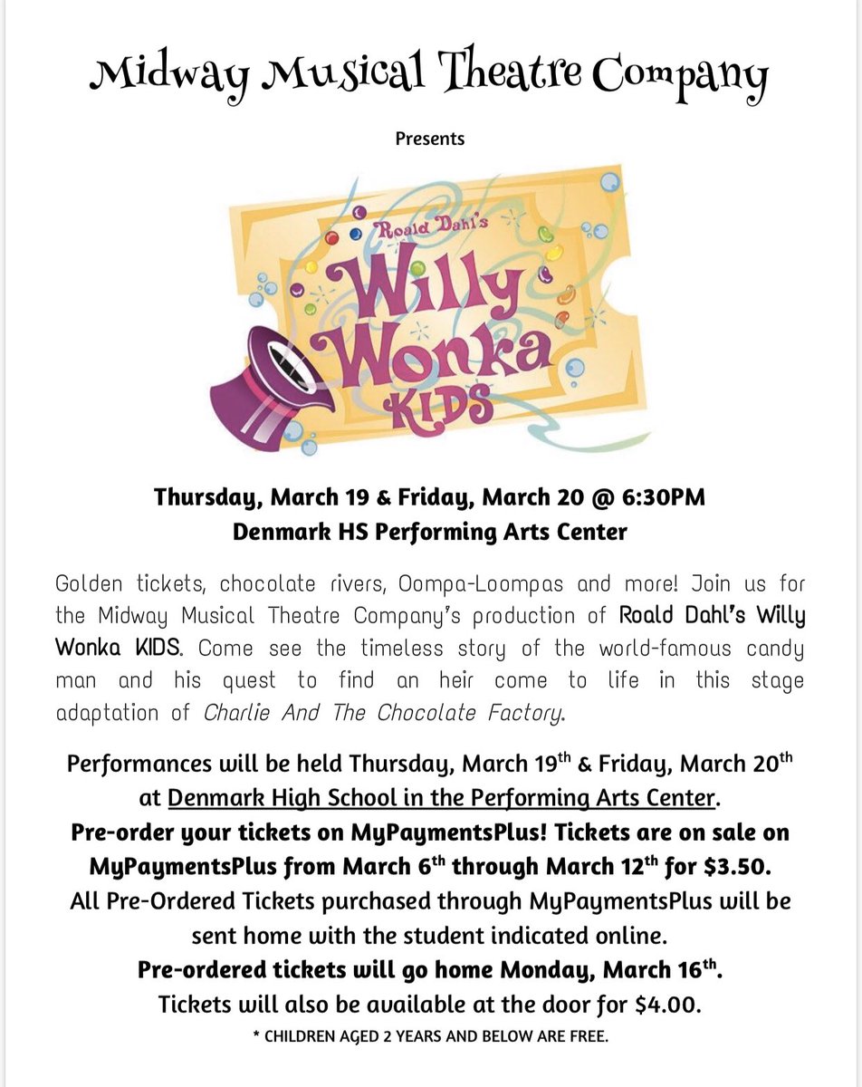 MidwayESMusic's tweet photo. Tickets go on sale Friday, March 6th!! 
Pre-order now on MyPaymentsPlus!! 
@MidwayES https://t.co/44WHHZf5Jq
