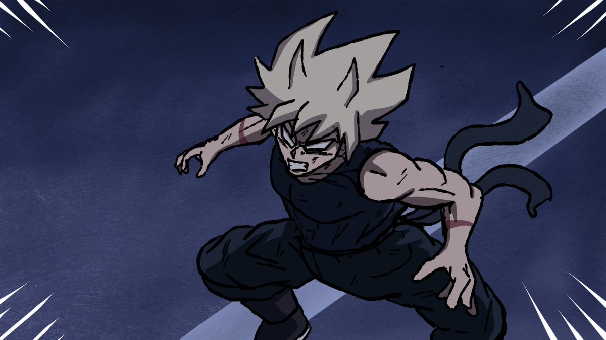 StrikeRipjaw's tweet photo. My submission for the #MHARedraw drew in a dragon ball style, specifically the broly movie. https://t.co/fdZvwCpIBr