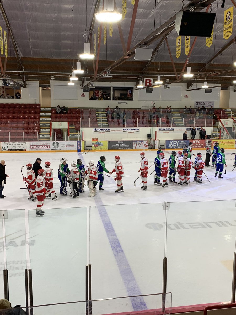 WIIIINNNN!!! 7-2 🔥Action packed and hard hitting ⁦game!  We move on to round 2!!! Thanks ⁦⁦<a href="/weyburnaabantam/">Weyburn U15 tier 1 wings</a>⁩ for the great series. #ploffs #sbaahl #bantamaahockey #teamwork