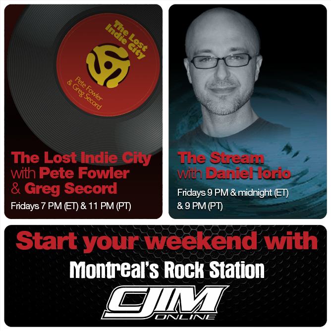 CJIM Montreal (@cjim_montreal) on Twitter photo TONIGHT, slip into the weekend with Pete & Greg as they feature the best of 4 decades of indie alt music, on <a href="/lostindiecity/">TheLostIndieCity RadioShow</a>, then chill after a long week with cool, vibey tunes in The Stream with Daniel Iorio. Listen online starting at 7 PM (ET) right here cjim.ca/live TONIGHT, slip into the weekend with Pete & Greg as they feature the best of 4 decades of indie alt music, on <a href="/lostindiecity/">TheLostIndieCity RadioShow</a>, then chill after a long week with cool, vibey tunes in The Stream with Daniel Iorio. Listen online starting at 7 PM (ET) right here cjim.ca/live