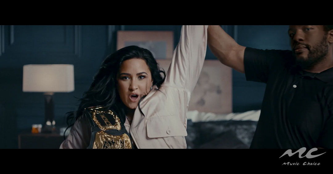 MusicChoice's tweet photo. I'm a black belt when I'm beating up on myself 🥋 @ddlovato shows off her jiu jitsu skills in a head-to-head battle with her alter ego in #ILoveMe: https://t.co/2qsNabytYf https://t.co/yXYdzEQ7ws