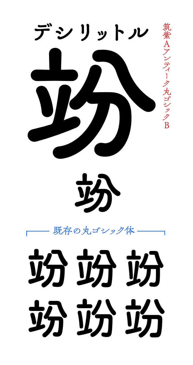 藤田重信 V Twitter 竕 音読みで デシリットル 容積の単位 十分の一リットルなどの意味をもつ漢字 だそうです 筑紫アンティーク丸ゴシックb漢字制作