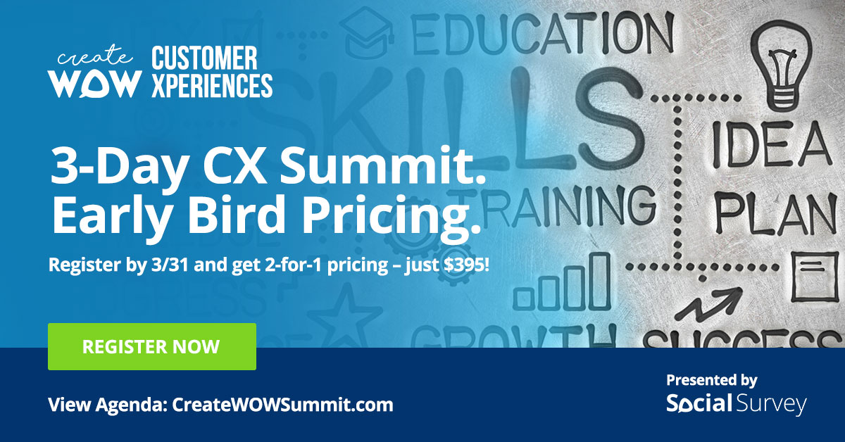experience__com's tweet photo. Learn about the latest #CustomerExperience best practices and future innovations from #CX industry leaders. Bring back practical tips and tricks from hands-on workshops at the #CreateWOWSummit. Check out #EarlyBirdPricing & Agenda at https://t.co/JryiXNU1UL #MarketingConference https://t.co/i0MSgSFp0C