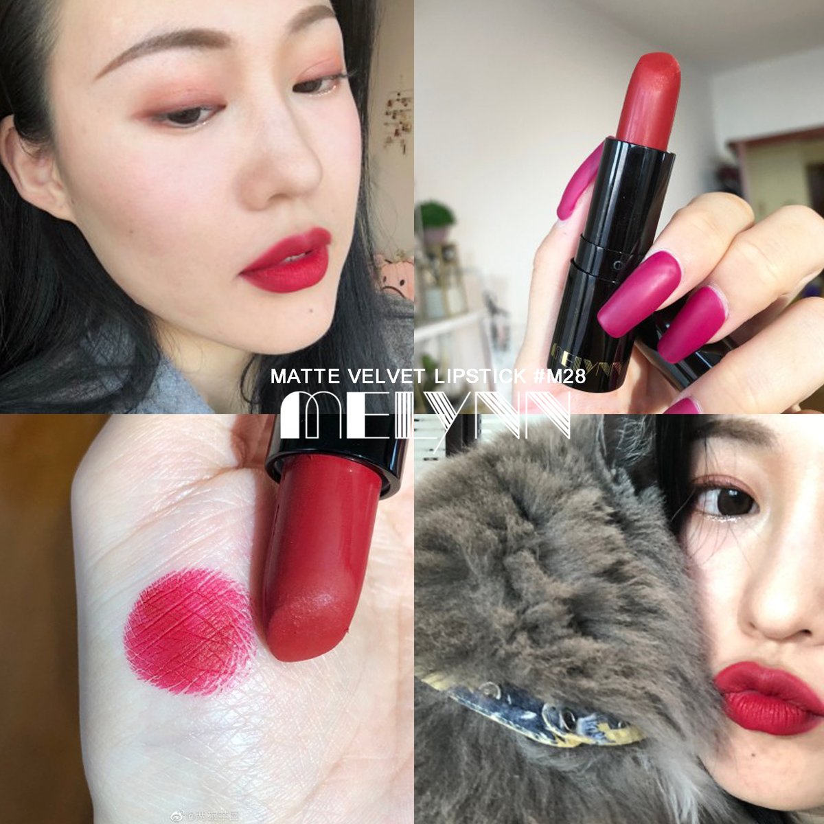 Melynn_Makeup's tweet photo. M28 Heart Beat #สีแดงลูกอมฮาร์ตบีท ตัวนี้เลิศตรงที่มีเม็ดสีแน่น ทาแล้วติดทนนาน ให้ลุคแมทสุดเริศเหมาะกับสาวเอเชียสุดๆ ทาแล้วรับประกันว่าแซ่บแน่ๆ ราคาเพียง 289฿.#MelynnLipstick #Lipstick  #ของดีบอกต่อ #Melynn #มีลีนณ์ #ลิปสติกถูกและดี #ลิปสติก #เครื่องสำอางแบรนด์ไทย #ถูกและดีบอกต่อ https://t.co/ySP0Bgev1m