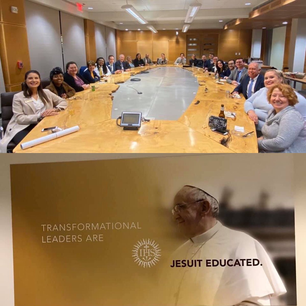 At the end of a busy day of visits, the #BDCJET got the chance to sit down and catch up with the staff at <a href="/georgetownprep/">Georgetown Prep</a> after another successful #JET college fair. #JesuitEducated