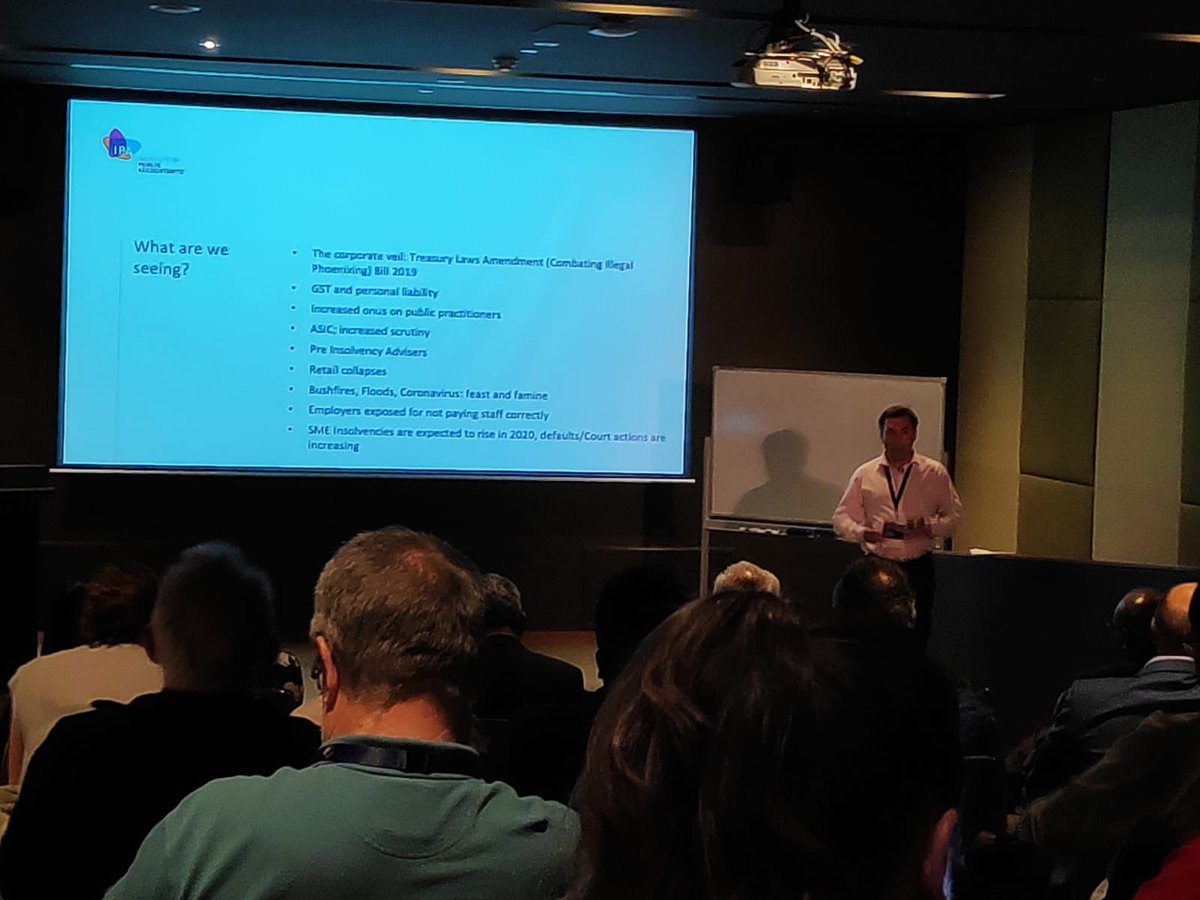 Thank you Ahmed Bise @GrantThorntonAU for giving <a href="/ipaaccountants/">IPA</a> delegates an update on shadow directorship &amp; director penalty notices #ipaviccongress2020
