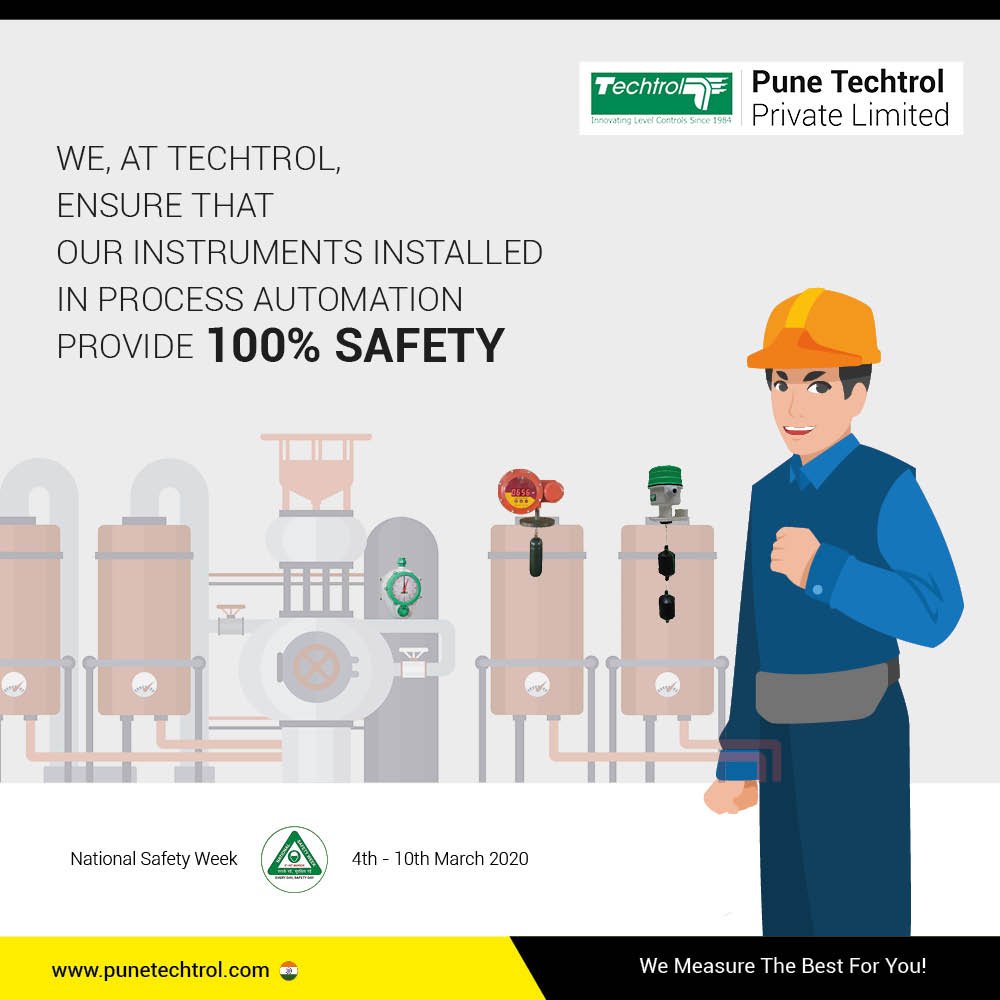 @PuneTechtrol celebrating the 49th #nationalsafetyweek 2020, & takes a pledge to ensure safe #industrialprocess advanced #levelmeasurement solutions.

#HappyNationalSafetyWeek #NationalSafety #WorkSafe #NationalSafetyWeek2020 #SafetyFirst #BeSafe #NationalSafetyDay #SafetyAtWork