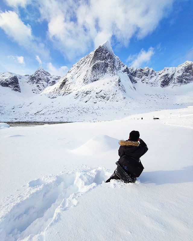 So we've had a little snow 😂🥶 #Lofoten