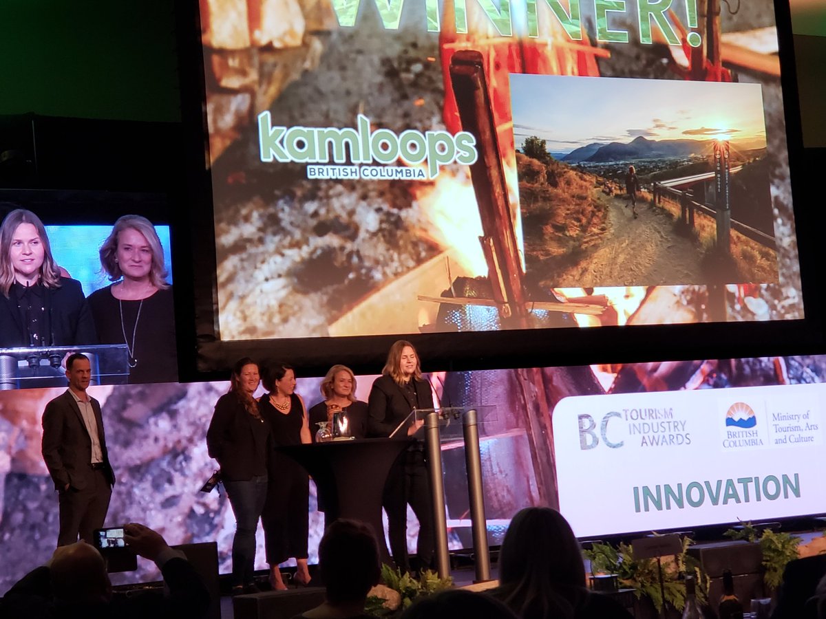 Congratulations <a href="/TourismKamloops/">Tourism Kamloops</a>! Winners of the Innovation award at the BC Tourism Awards. #kamloops #bctic #exploreBC #explorekamloops