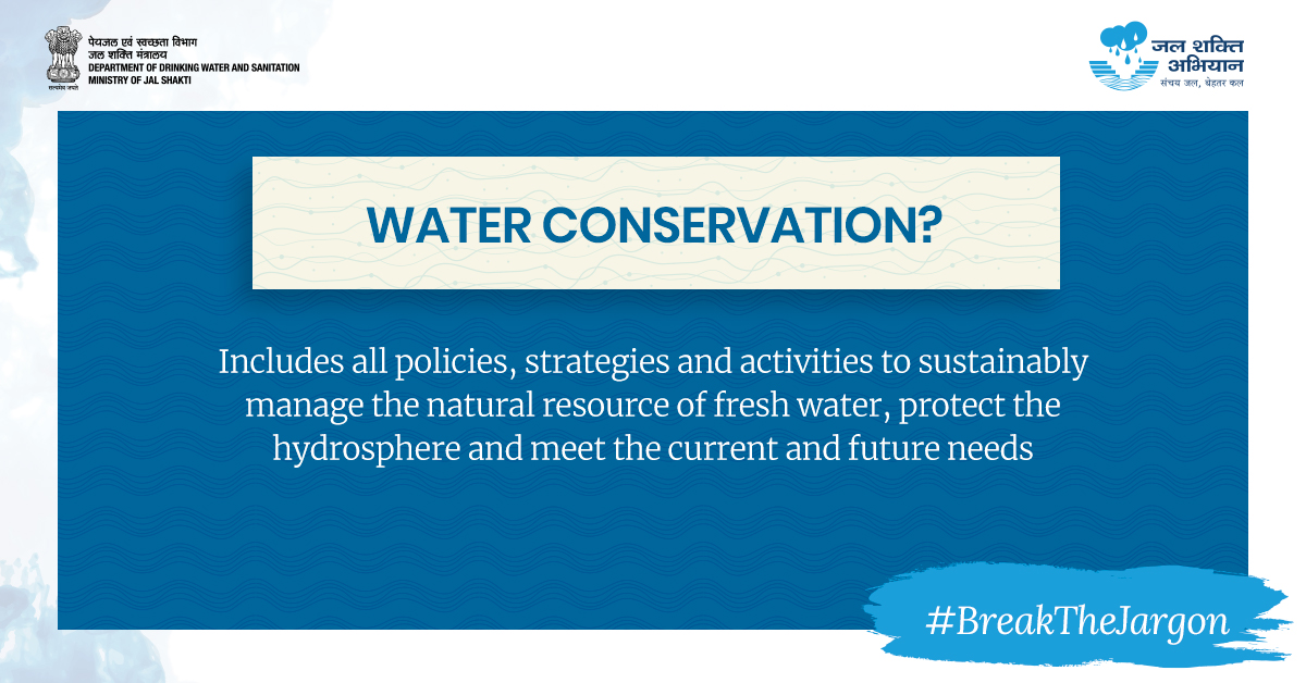 JalShaktiAbhyan's tweet image. Under the #JalShaktiAbhiyan, #waterconservation has been one of our major focus points to ensure effective usage of the natural resources available. #BreakTheJargon