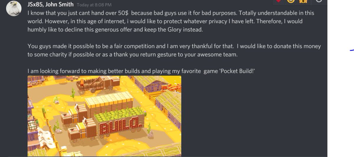 JSx85's tweet photo. @TrieckyTan 
Its also nice that once a while you donate to charity whatever you earn by playing video games. Guess , sometimes video games can play a good role in real life and make a small change. Someone must have been fed that day or felt under a roof. https://t.co/0ZmFjVcGrA