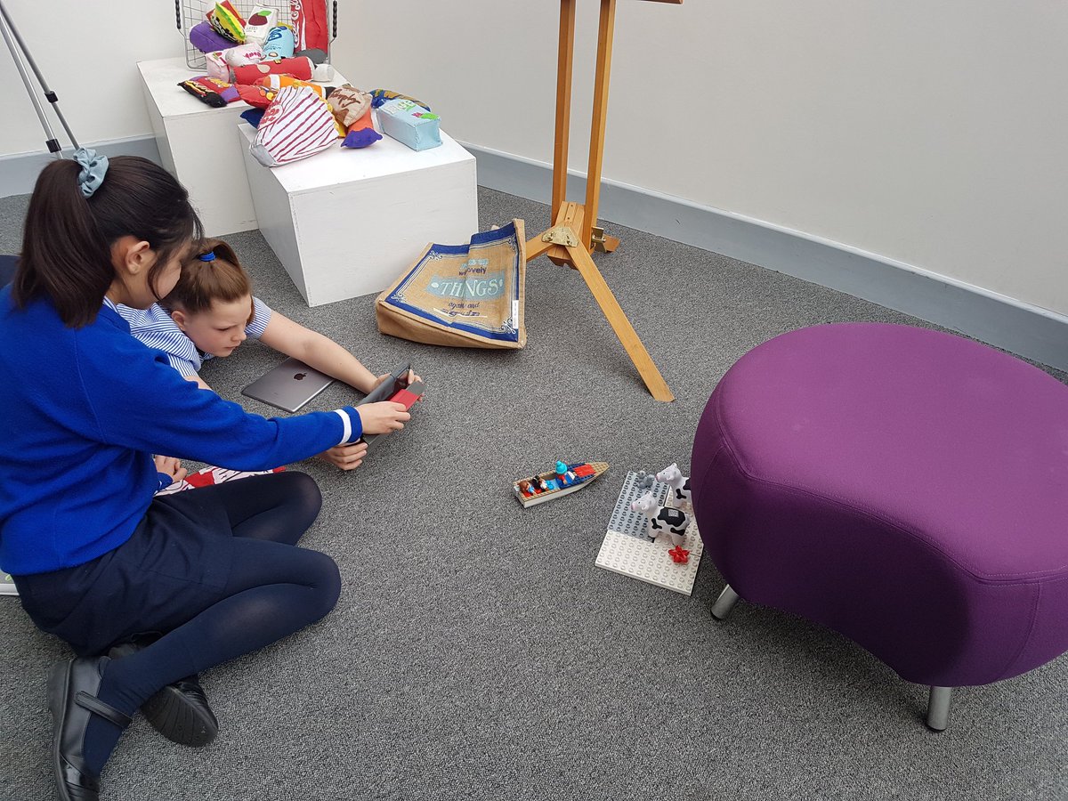 Bumped into some Year 8 girls making a stop motion movie for IT in the pod! #fluentthinking #hpledu