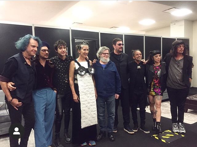 colemanrichard's tweet photo. Excelente experiencia compartir escenarios con @LeonBenLarregui @Vanity_Sexx @ndreaEcheverri @santaolallaok @lostres #rubenalbarran @monlaferte y tocar con @zorritovon en un gran proyecto artístico @sodastereo Salud, México!  🇲🇽💀🖤❤️ #graciastotales #sodastereo #cdmx #backstage https://t.co/gZ3Hj8het0