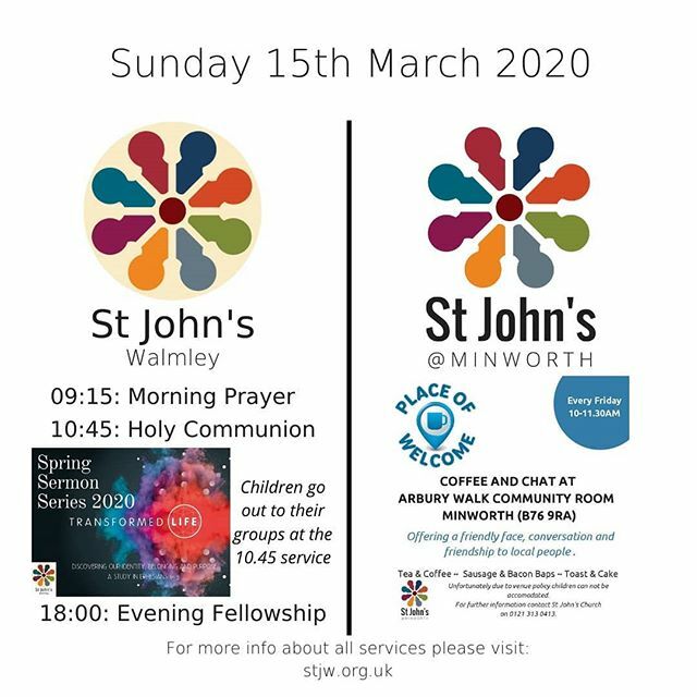Services this weekend at St John's Walmley! #Jesus #stjohnswalmley #churchfamily #ChurchOfEngland ift.tt/2vW7ZIC