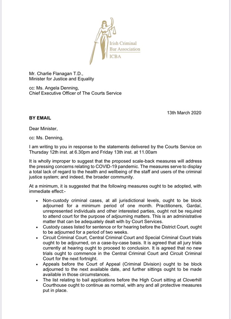 Irish Criminal Bar Association tweet media