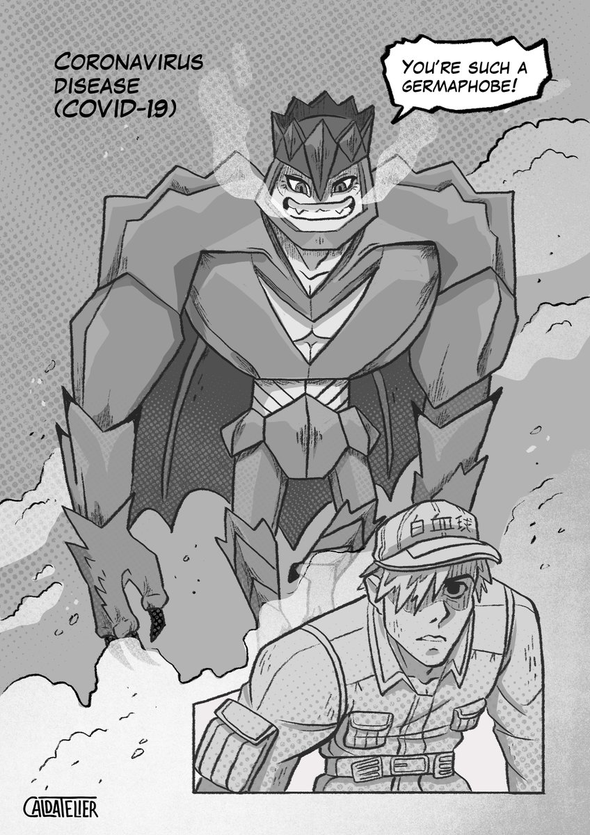 Caldatelier In Cell At Work Anime Manga Series U 1146 White Blood Cell Is Fighting Against Coronavirus Disease Covid 19 Caldatelier In Cell At Work Anime Manga Series U 1146 White Blood Cell Is Fighting Against Coronavirus Disease Covid 19
