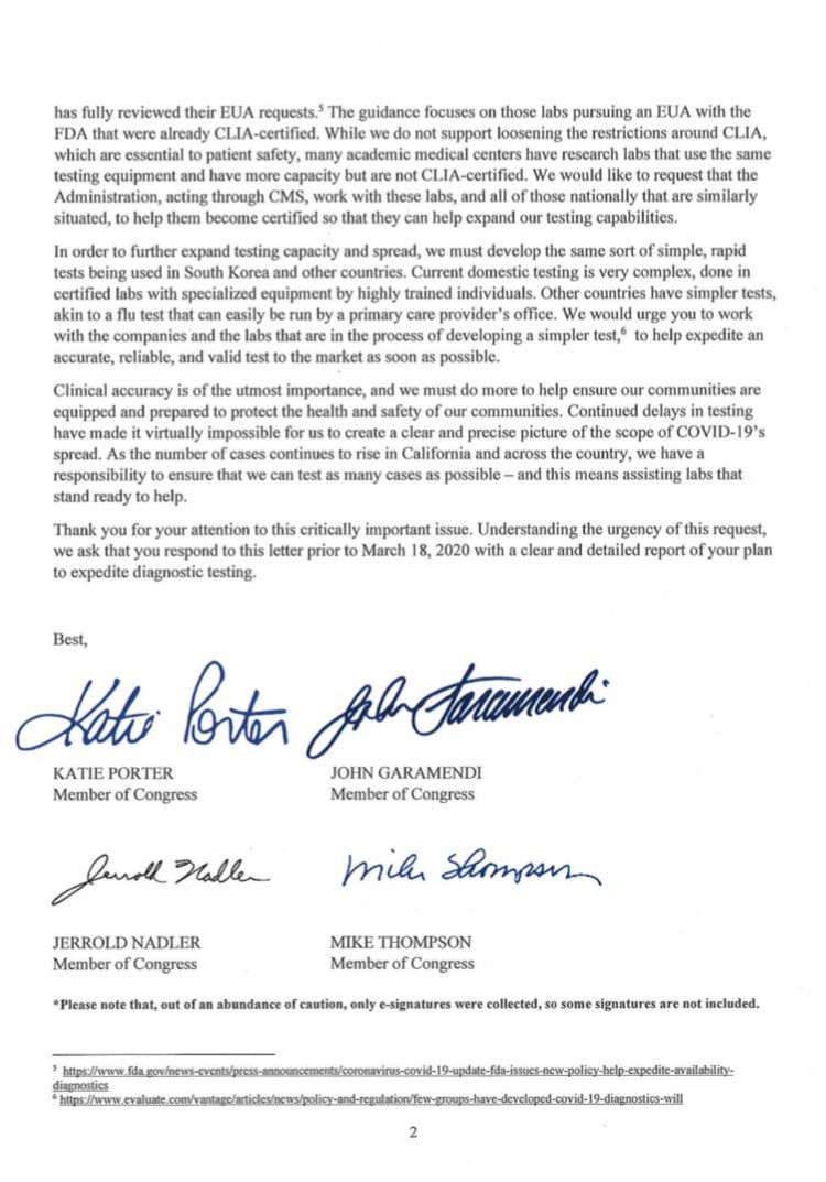 The Administration isn’t acting with the urgency this issue deserves. So, I’m leading over 80 of my colleagues in calling on <a href="/US_FDA/">U.S. FDA</a> and <a href="/HHSGov/">HHS</a> to issue guidance allowing academic medical centers to support the rest of the medical community in preventing the spread of #Covid_19.