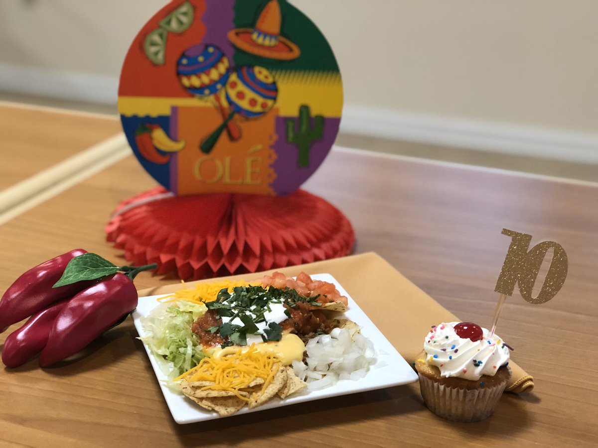 FranciscanHCC's tweet photo. The word of the day was “Ole’!” as we enjoyed a delicious Fiesta themed dinner @FranciscanHCC! #SKYCloud9 #FiestaFun #TrilogyLiving https://t.co/sCegzFMpCq