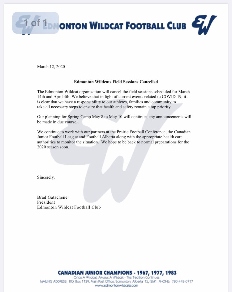 Edmonton Wildcats tweet media