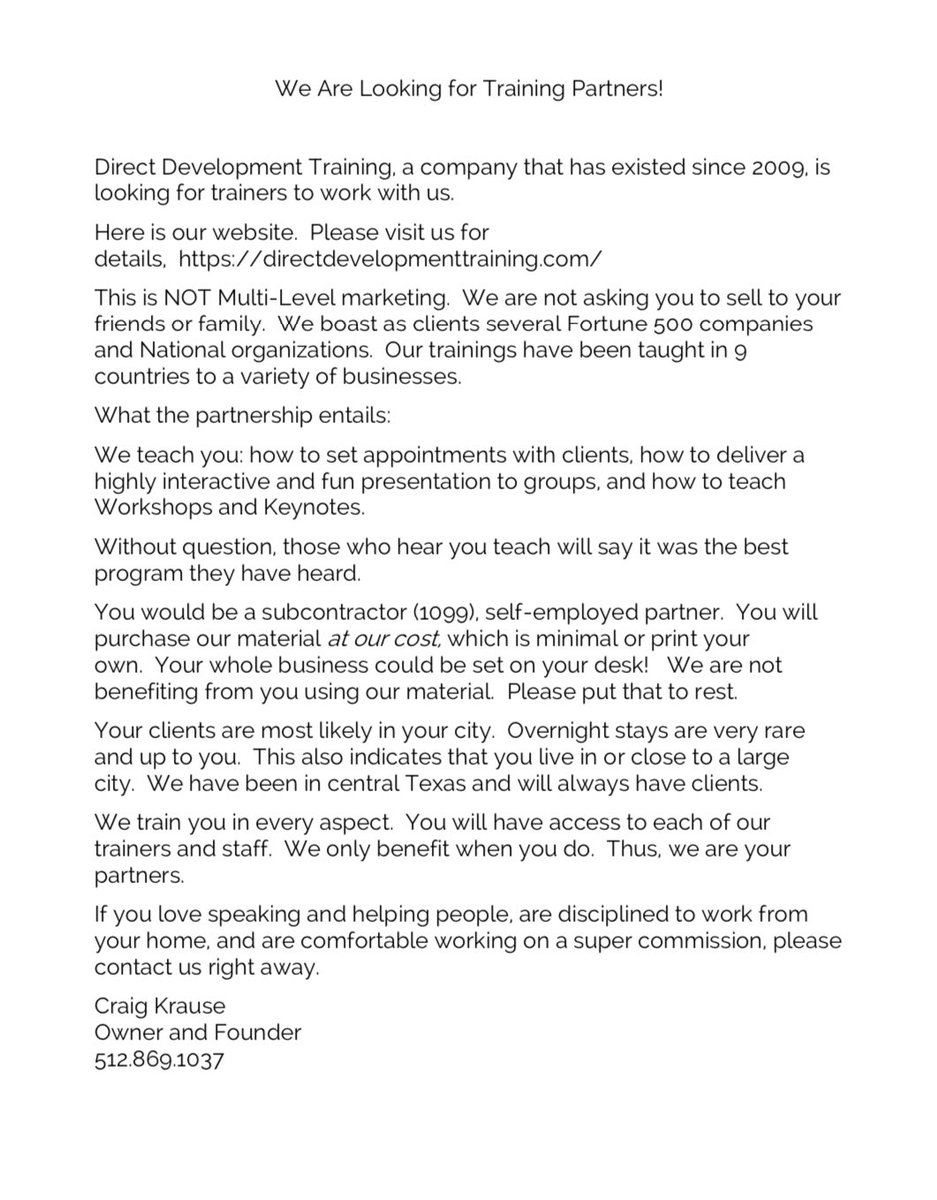 We are looking for partners! Please see the attachment!