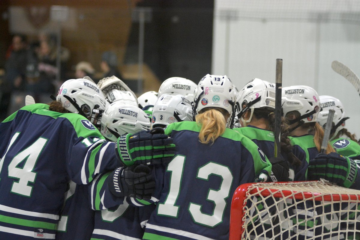 WillistonNS's tweet photo. Congratulations to forward Bryn Saarela '20 and defense players Madison Cardaci '20 and Jules Constantinople '22 who were named to the New England Prep School Girls Ice Hockey Association's All-NEPSAC First Team in their respective positions. 💚💙🏒https://t.co/zoOgWxpj25 https://t.co/7Z8kqmIryk