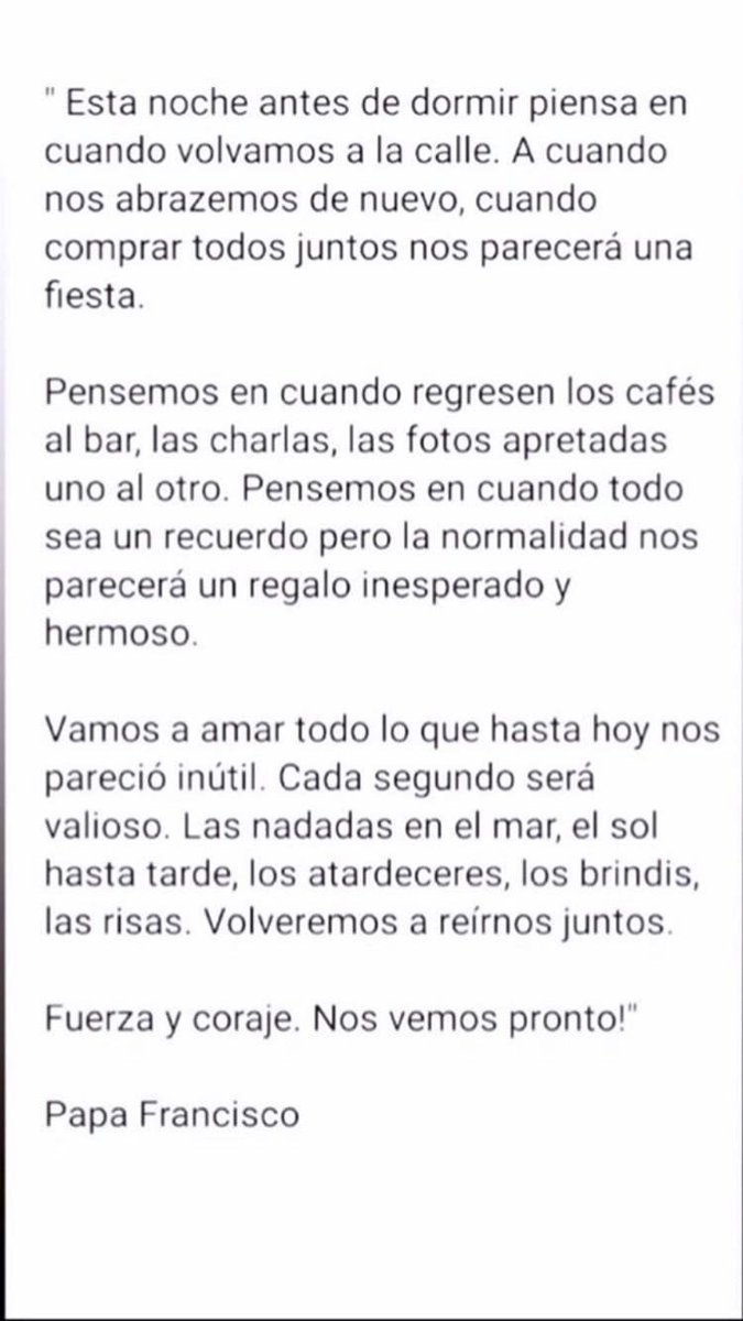 #FakeNews Este texto que circula por Whats App es bonito pero NO es del Papa Francisco <a href="/Pontifex_es/">Papa León XIV</a>