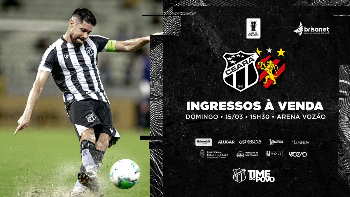 CearaSC's tweet photo. JOGO DECISIVO e você já sabe, né? Vamos lotar a ARENA VOZÃO. Confira as informações para Ceará x Sport, valendo classificação para a próxima fase da @CopadoNordeste. 👊🏽⚫⚪

📲 Ingressos a partir de R$ 15! Mais informações em https://t.co/NLD7fC0cKp

#CearáSC | #VOZÃO https://t.co/9GuloTOw2I