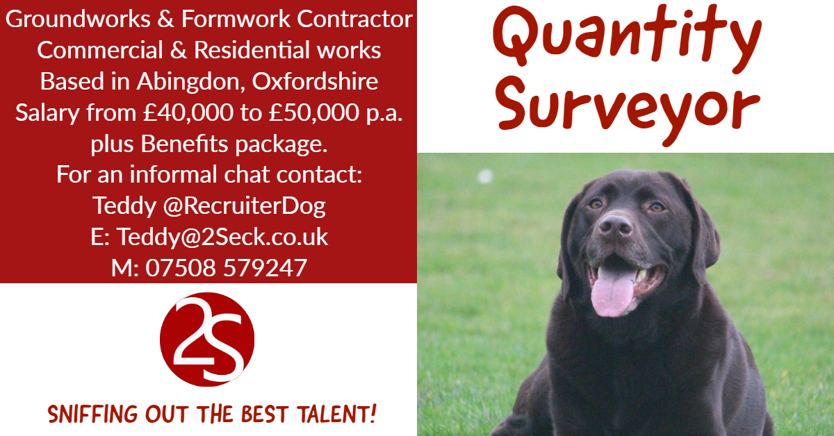 RecruiterDog's tweet photo. For more information on this role, contact Teddy on 07508 579247 or Teddy@2Seck.co.uk #QuantitySurveyors #Estimators #Construction #Careers https://t.co/3xhTYXiyZg