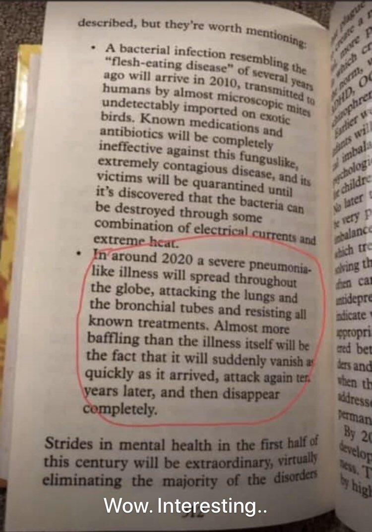 You guys should read this, the virus 🦠 was planned ten 10yrs ago before releasing n it’s will come again after ten years.God help us