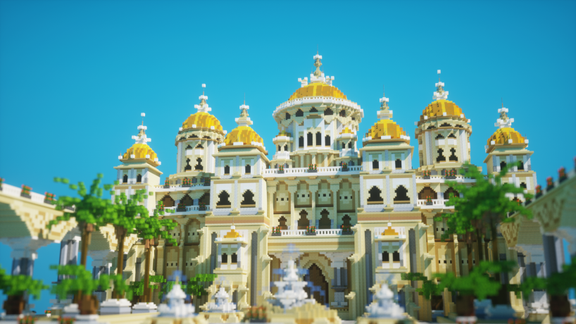 New construction of a small palace on <a href="/BuildersRefuge/">Builder's Refuge</a> !

#Minecraft
Render: <a href="/Vaxor_/">Juul</a>