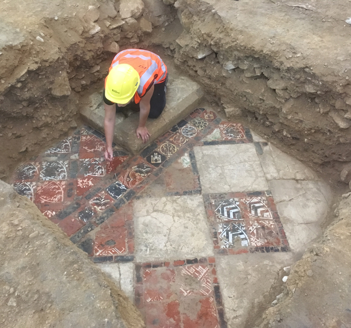 archaeologymag's tweet photo. Brightly colored tiles were uncovered during excavations in advance of restoration at England’s Bath Abbey. #FBF

https://t.co/5ADhRWO0OF https://t.co/2wIySuOgy6