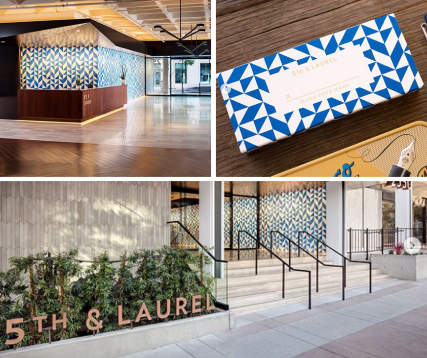 GranadaTile's tweet photo. 😍 It’s no secret that cement tiles leave lasting impressions. We love how @raptstudio incorporated our Luxor pattern on 5th &amp; Laurel’s design and architecture to create a memorable brand.✨

Take a closer look at https://t.co/fjgzod1XIa. https://t.co/lIS5TvsPv7