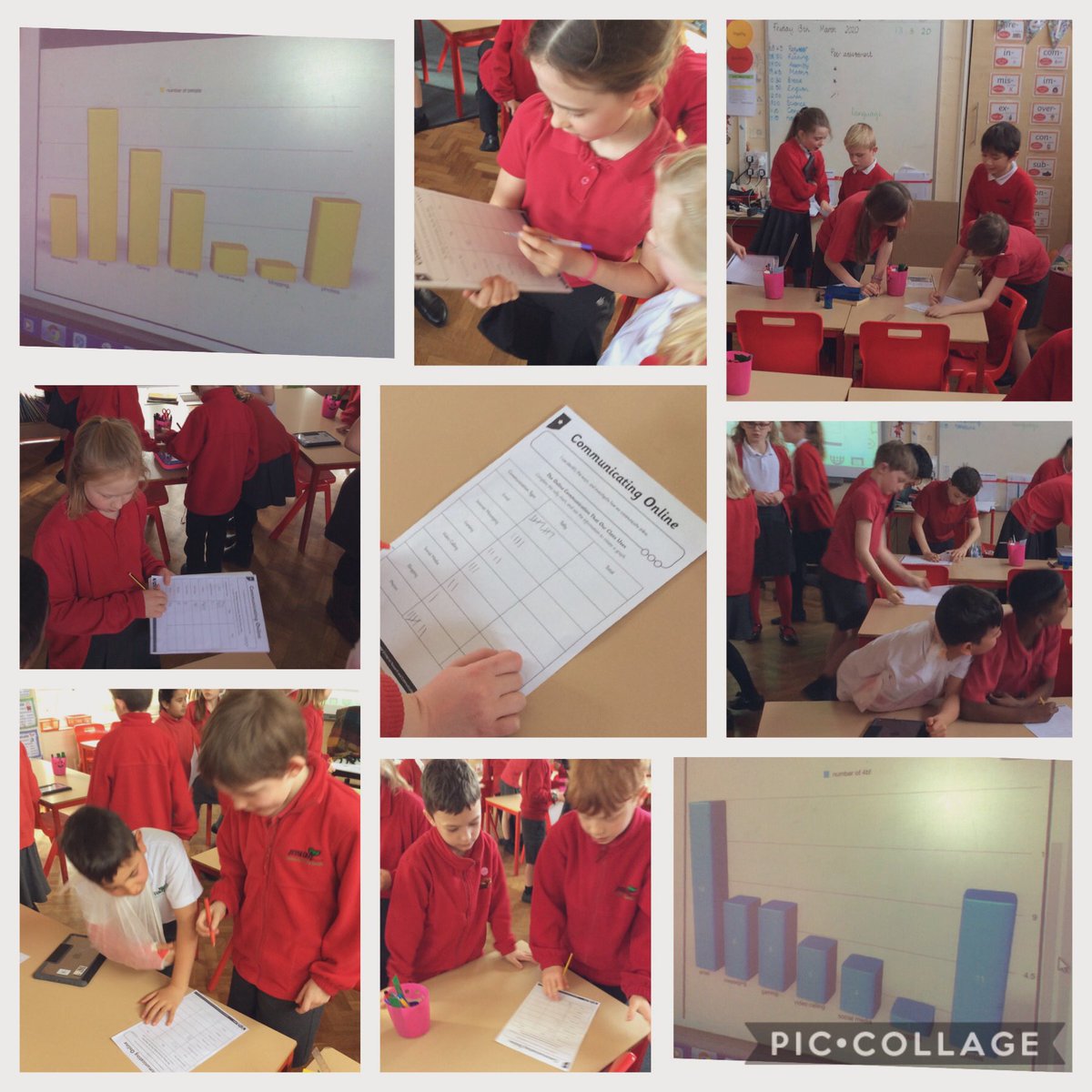 JG_archive_5J's tweet photo. This afternoon, we discussed the many different ways we communicate online and how we do it. A class survey was then taken and the results presented. 💻🖥 #computingatjg https://t.co/65KNVya5ws