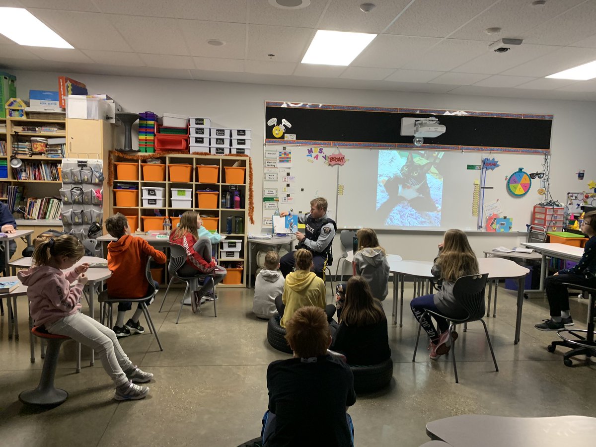 mrstaylorgrade5's tweet photo. Super Hero Literacy Week. Heroes in our community. Constable Jeff reading to our extraordinary grade 5’s. @IRIC_WC https://t.co/fcpjdyHz82
