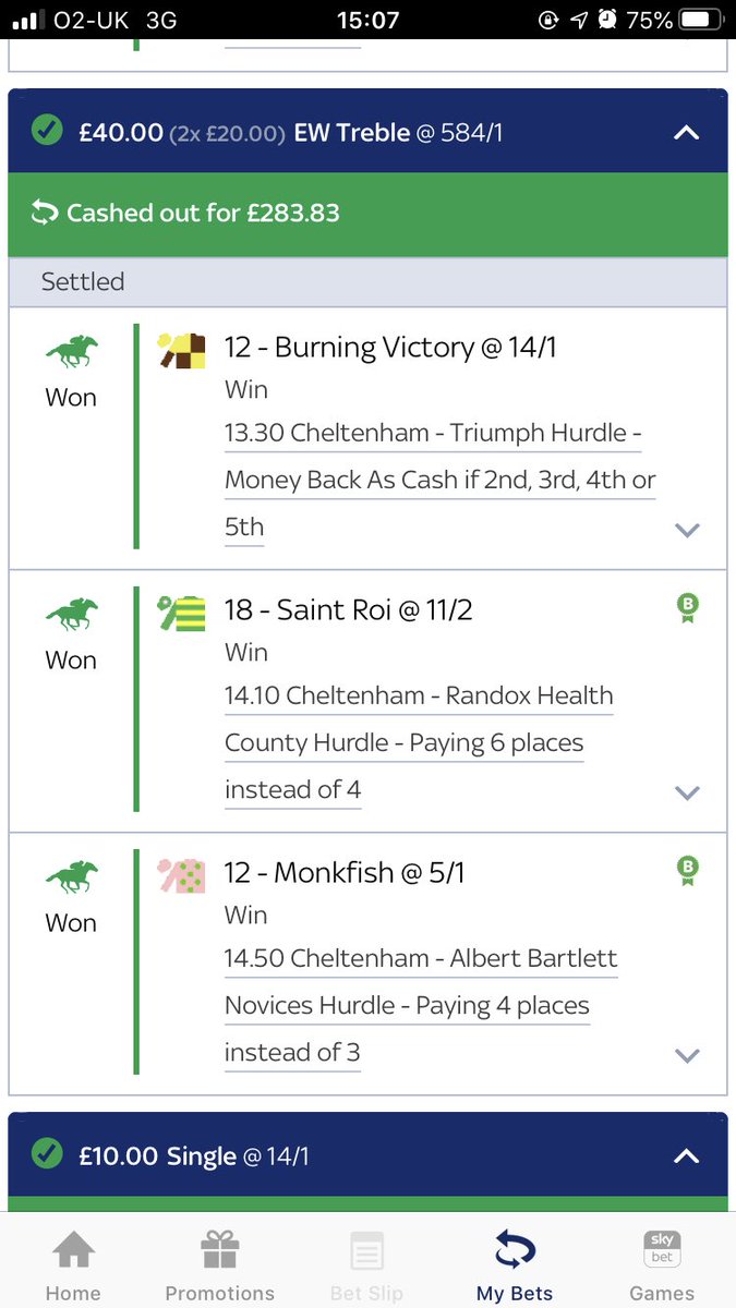 jamesafflick's tweet photo. When u cash out early and would have won 12k @SkyBet https://t.co/GuZ2tPRkjk