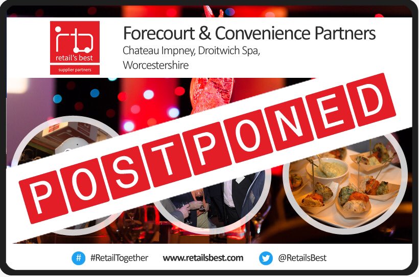 Today we have taken the very difficult decision to postpone Retail’s Best Forecourt &amp; Convenience Partners until 18 November 2020.

#sad #RetailTogether #RetailsBest