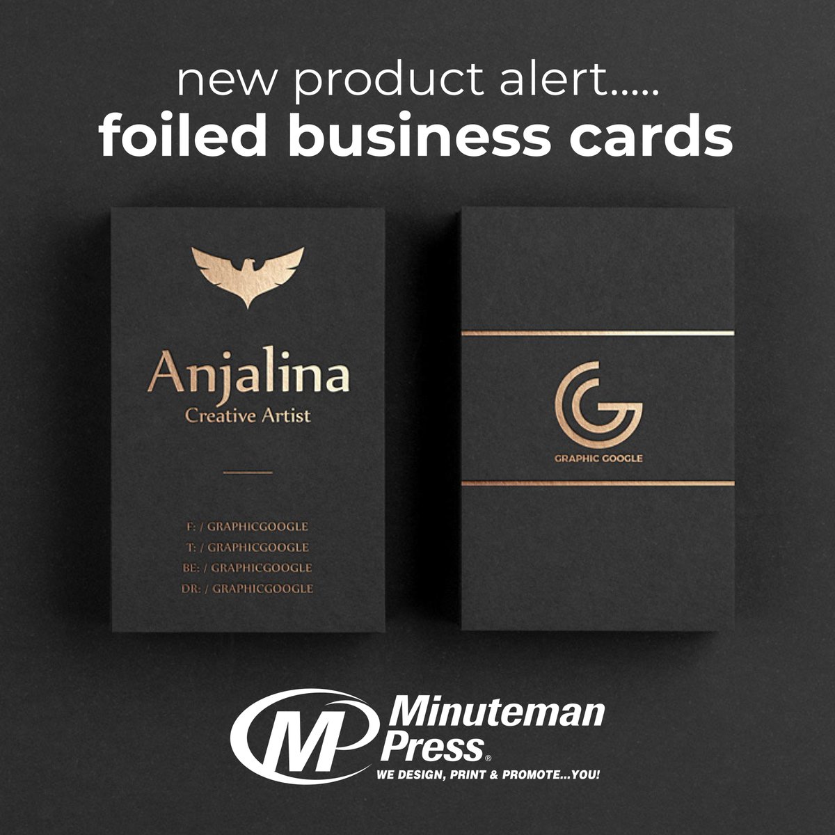 NEW PRODUCT! We are now offering foiled business cards in silver or gold. Prices start from £77.00! Please call or email us for more information!