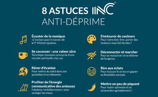 PierreMoorkens's tweet photo. ➡️ Pour faire face à la crise, découvrez 8 astuces anti-déprime 😉 pour vous ressourcer ce week-end et aborder la nouvelle semaine de façon plus positive! 💪 #neurocognitivism #intelligenceadaptative #antideprime #astuces #conseils #positivisme #psychologiepositive #coronavirus https://t.co/lZuGBjbnju