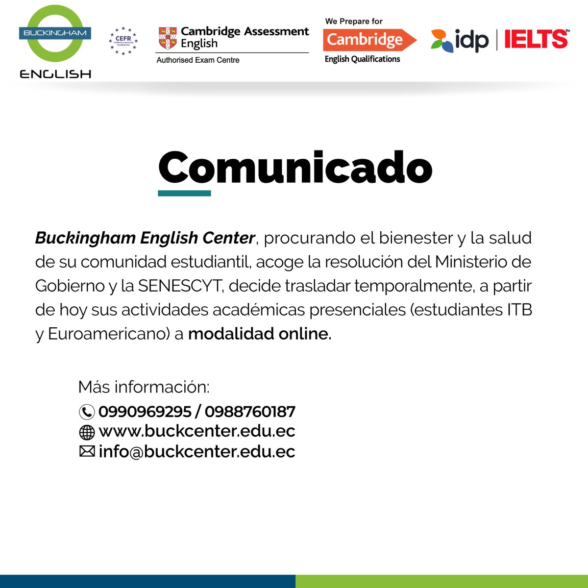 BUCKCENTER's tweet photo. 📣Importante! https://t.co/JmpKGjfULM