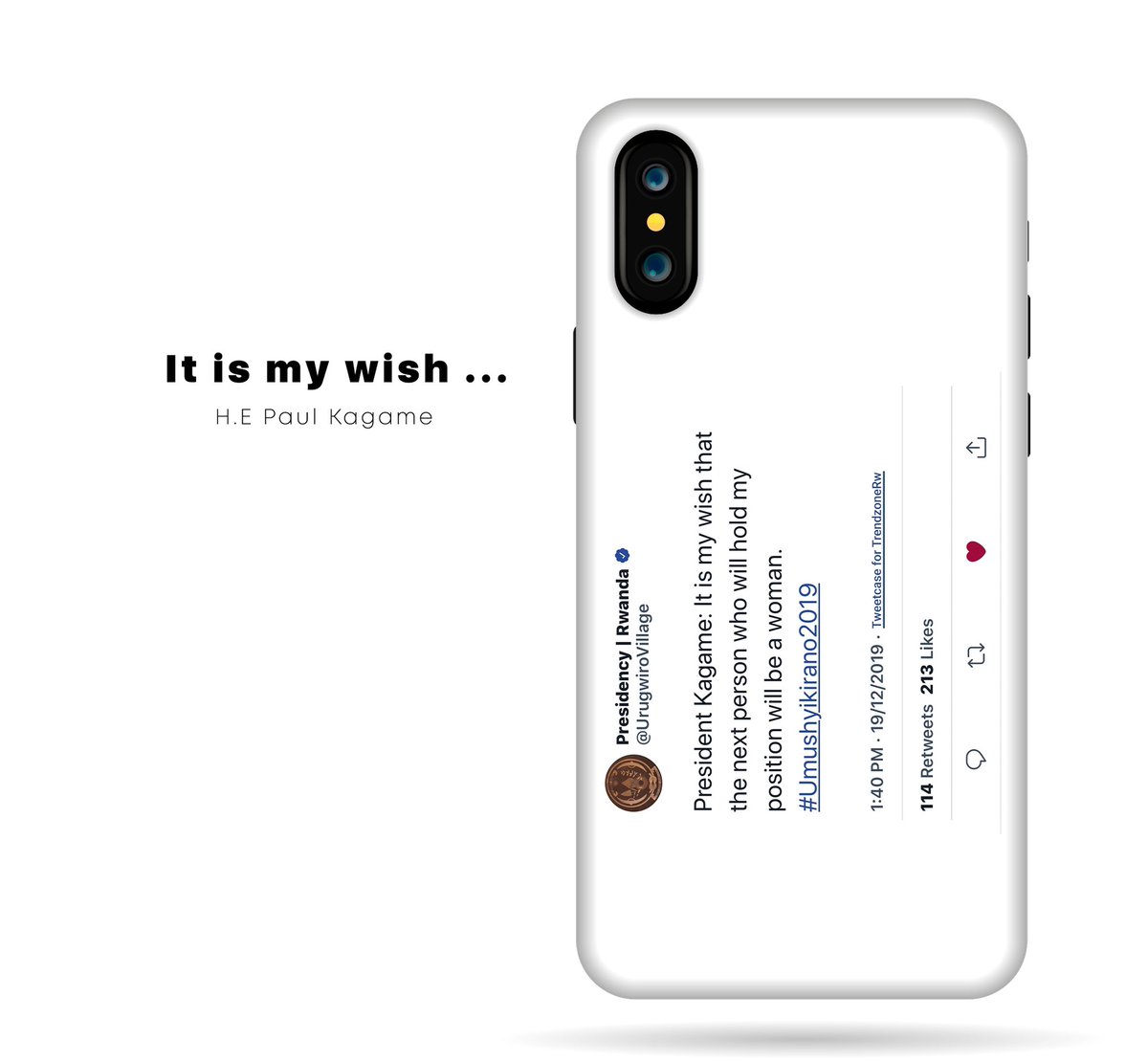 trendzonerw's tweet photo. Tweetcase For TrendzoneRw | @reppin250 
Ladies and gentlemen Allow me to introduce you Tweetcase for TrendzoneRw, where you can customize your own tweetcase! 
Dm us a link of your tweet. 
#tweetcaseforTrendzoneRw https://t.co/8x9bpHyJvL