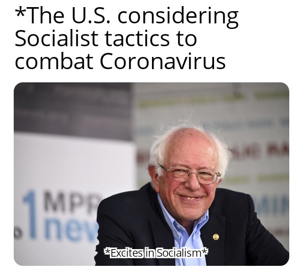 DaveAIA's tweet photo. @BernieSanders #Covid_19 #CoronaOutbreak #CoronavirusPandemic #coronapocalypse #BernieSanders2020 https://t.co/DfMT7HjANY