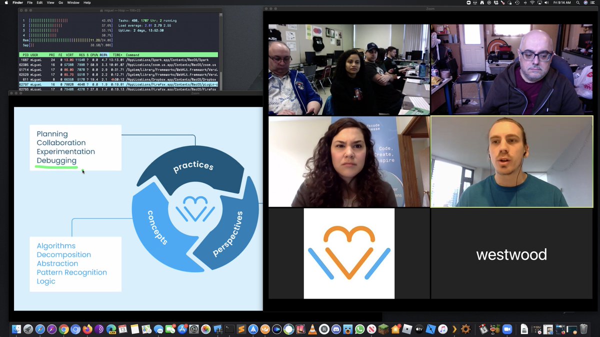 CloudyMiguel's tweet image. I'm still at home recovering, but happy to take part in a @kidscoding #codecreateteach session this morning, with @fmpsd teachers. #ymm @cankcj