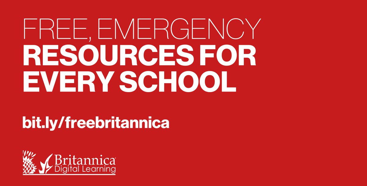 #Covid_19 Emergency resources now available to every school in the U.S. Your school and the wellbeing of your staff and students are our top priorities. Get free Britannica resource access today. bit.ly/freebritannica