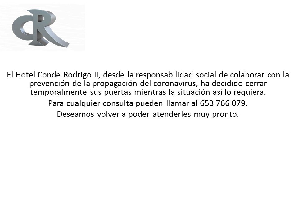 HOTEL CONDE RODRIGO tweet media