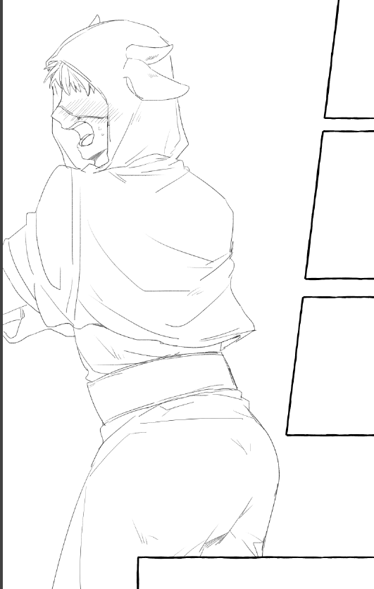 お尻が満足に描けたので寝ます 