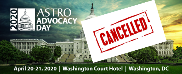 ASTRO_org's tweet photo. BREAKING: ASTRO Advocacy Day 2020 in DC, (scheduled for April 20-21) now CANCELLED. We are working to schedule virtual meetings with Congressional offices at a later date.  Emails sent to registered attendees. More details to come.  @SunnyBeach2000 @daveadler10 https://t.co/5qnj62c9Hy