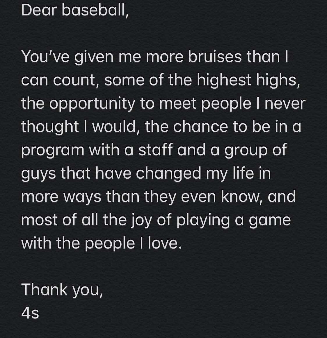 nick44baseball's tweet photo. This is probably the hardest thing I’ve ever done. https://t.co/afIxrEhtVC