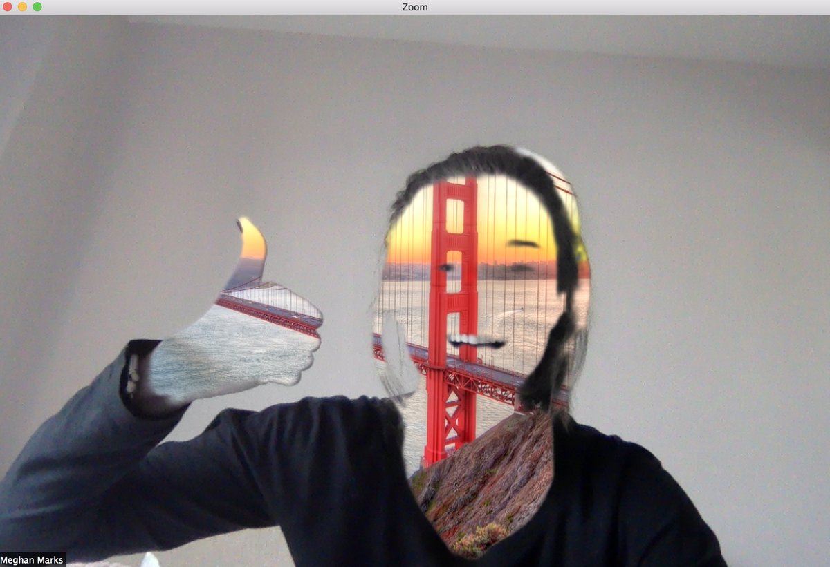 Day 1 of #WFH is going ~really~ well. I've resorted to Zooming with myself